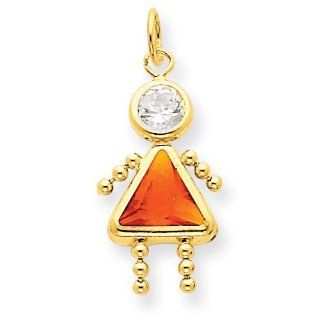 14k November Girl Birthstone Charm Clasp Style Charms Jewelry