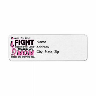 Mom Means The World To Me Breast Cancer Custom Return Address Labels