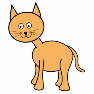 Cute Ginger Cat. Orange Cat Cartoon. Cut Out