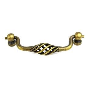 Century 4 in. Antique Brass Wrought Iron Bail Pull 44037 ABM