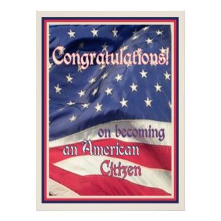 Congratulations New American Citizen Celebration Personalized Invites