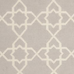 Safavieh Handwoven Moroccan Dhurrie Gray/ Ivory Wool Area Rug (8' x 10') Safavieh 7x9   10x14 Rugs