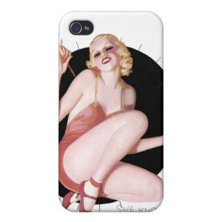 She Knows The Ropes Pin Up Girl ~ Retro Art iPhone 4/4S Covers