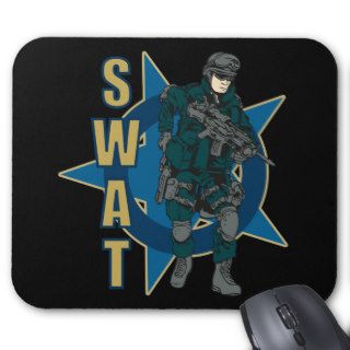 SWAT Officer Mousepads
