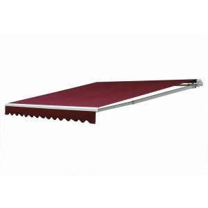 NuImage Awnings 20 ft. 7000 Series Manual Retractable Awning (122 in. Projection) in Red 70X5240463102A