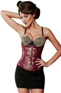 Mabella Women's Gothic Grommets Buckles Leather Underbust Cincher Corset Clothing