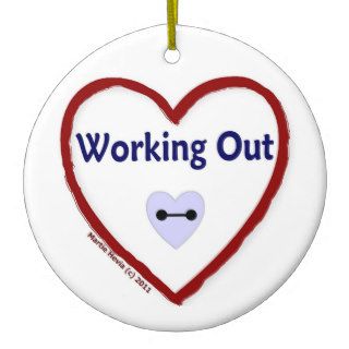Love Working Out Christmas Tree Ornament