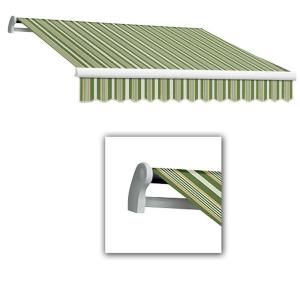 AWNTECH 24 ft. LX Maui Left Motor with Remote Retractable Acrylic Awning (120 in. Projection) in Forest/Gray Multi MTL24 354 FGT