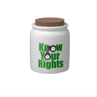 KNOW YOUR RIGHTS   police state/prison/drug war Candy Jar