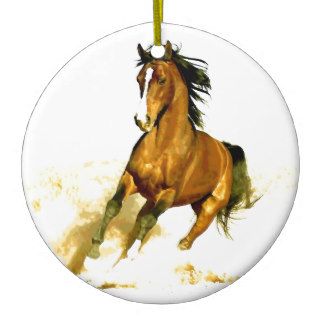 Freedom   Running Horse Christmas Ornament