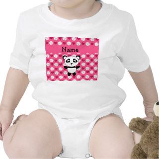 Personalized name panda pink volleyball hearts bodysuit