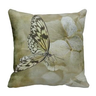 A Lighter Touch Butterfly Pillow by Lois Bryan