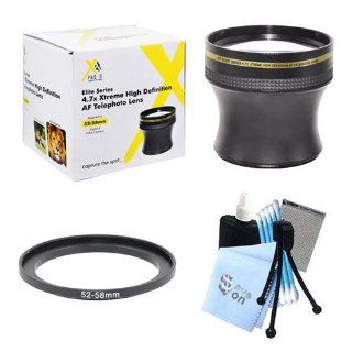 XIT 4.7x HD Xtreme AF Telephoto Lens + Complete 12pc Cleaning Kit for Panasonic GH2, GF5K, GF3K, GF2 Cameras  Camera Lenses  Camera & Photo