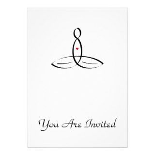 Stylized  meditation personalized invitation