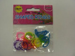 Fruit Shaped Mini Rings Rubber Silly Bands Bandz  24 Pack Toys & Games