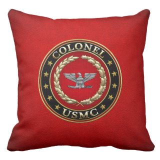 U.S. Marines Colonel (USMC Col) [3D] Pillows