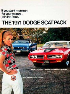 1972 Ad Dodge Scat Pack Charger R/T Super Bee Challenger T/A Demon 340 Classic   Original Print Ad   Challenger Poster Dodge