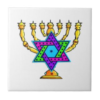 Jewish Candlesticks Tile