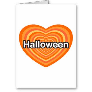 I love Halloween. Halloween heart Cards