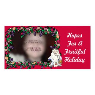 Father Christmas Fruiful Holiday Photo Cards
