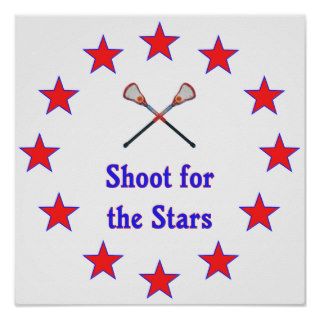 Shoot for Stars Lacrosse Print