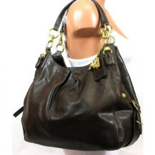 Coach 15742MAH Madison Leather Maggie Shoulder Hobo Bag Purse Tote Brown Handbags Accessories Clothing
