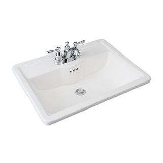 Hathaway 6594 130 Drop in White Porcelain Bathroom Sink Bathroom Sinks