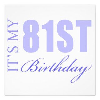 81st Birthday Gift Idea Announcements