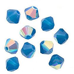 Beadaholique Blue Opal AB Austrian Crystal 4 mm Bicone Beads (Case of 50) Beadaholique Loose Beads & Stones