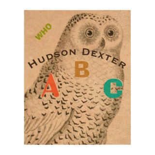 Owl Personalized ABC Queork Photo Prints