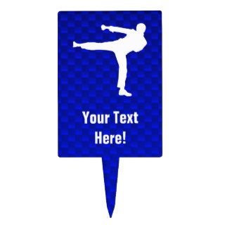 Blue Martial Arts Cake Toppers