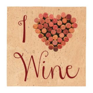 I Love Wine Cork Coasters