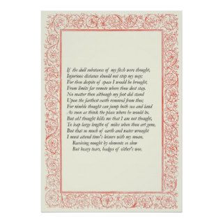 Sonnet # 44 by William Shakespeare Posters