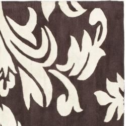Handmade Soho Brown/ Ivory New Zealand Wool Rug (6' Square) Safavieh Round/Oval/Square