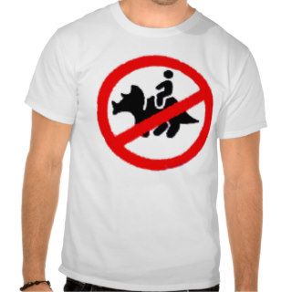 No Triceratops Riding Zone T Shirts