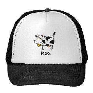 Cartoon Cow Moo Trucker Hats