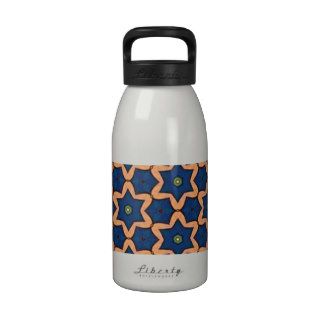 Blue and Gold Stars Custom Home Gift Item Reusable Water Bottles