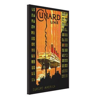 Cunard Europe   America Gallery Wrap Canvas