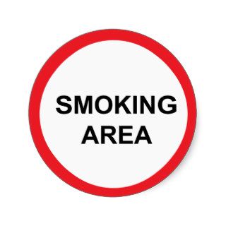 smoking area stickers
