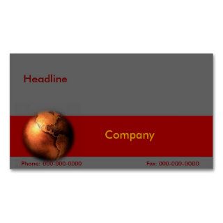 Copper Globe Business Card