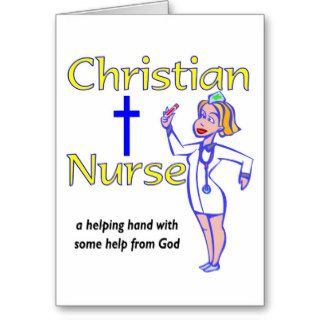 Christian Nurse religious gift Greeting Cards