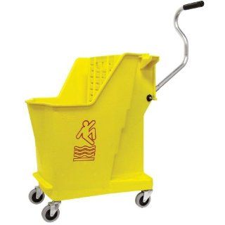 CONTINENTAL 351YW Mop Bucket and Wringer, 35 qt., Yellow   Cleaning Buckets