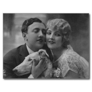 Vintage Romantic Couples Cards and Gifts   Flapper Postcards
