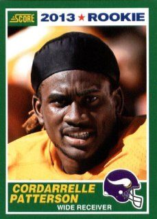 2013 Score NFL Football Trading Card # 351 Cordarrelle Patterson Rookie Minnesota Vikings Sports Collectibles