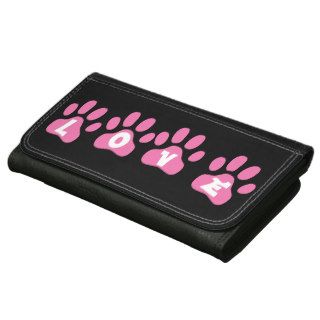 animal love paw prints wallet