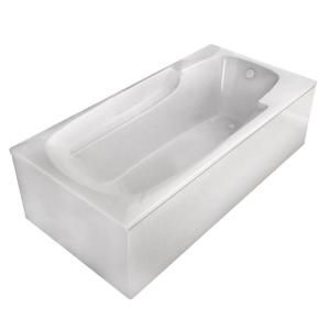 Universal Tubs Coral 5.9 ft. Jetted Air Bath Tub with Right Drain in White HD4272EAR
