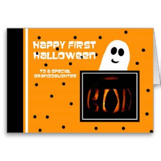 Babies First Halloween (Granddaughter) Greeting Card