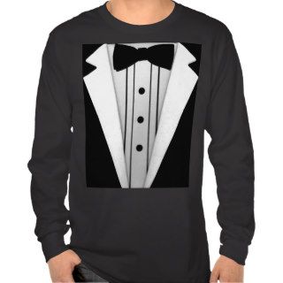 Tuxedo Black Bow Tie Formal T shirts