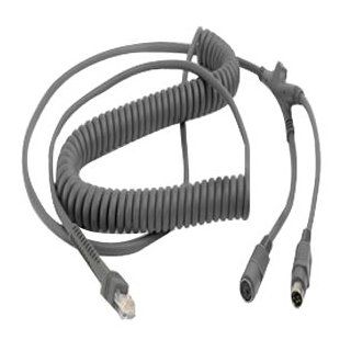 Motorola Symbol Universal Keyboard Wedge Cable (Coiled). CBL KEYBD PS/2/PWR PORT/12FT/CL BS CB. mini DIN (PS/2)   12ft