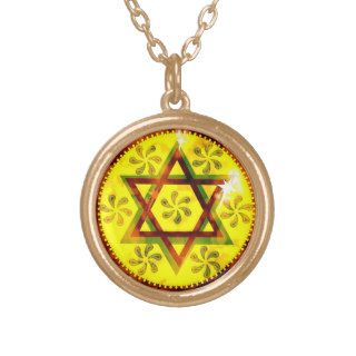 Star of David gold starry necklace